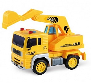 Инерционная машина - Экскаватор, 1:20, свет и звук (ABtoys, WY511C)