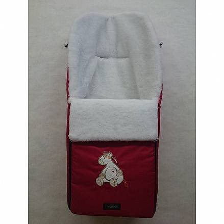 Спальный мешок в коляску №3 - Sleepy Bear, красный 