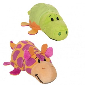 Плюшевая игрушка Вывернушка Ням-Ням 2 в 1 – Крокодильчик с ароматом яблочного пирожка-Жираф с ароматом арахисовой пасты с фруктами, 12 см (1toy, Т13908)