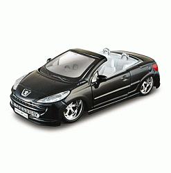 Металлическая машинка Peugeot 207 CC Tuning, масштаб 1:32 (Bburago, 18-42005B) - миниатюра