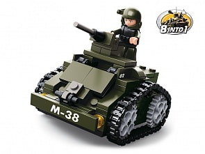 Конструктор 8 в 1 - Танк с фигуркой, 151 деталь (Sluban, M38-B0587C)