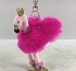 Мягкая игрушка - Фламинго розовый с карабином, 9 см  - миниатюра №2