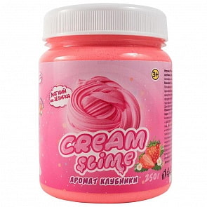 Cream-slime с ароматом клубники, 250 грамм (Волшебный мир, SF02-S)