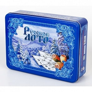 Лото деревянное. Русское лото - Зима в жестяной коробке (Десятое королевство, 01918ДК)