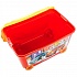 Ящик для игрушек с аппликацией на колесах, цвет красный  - миниатюра №1