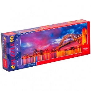 Пазлы 90 элементов Панорама - Ночной Сидней (Hatber, 90ПЗ4_10067)