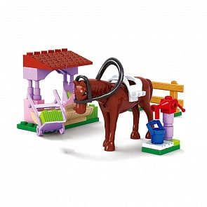 Конструктор - Мир чудес: Любимая лошадь с фигуркой, 45 деталей (Ausini, 24208)