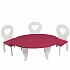 Набор мебели для кукол Шик Мини: стол + стулья, цвет: белый/ягодный  - миниатюра №1