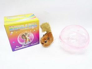 Игрушка заводная - Белка, бегающая в шаре (Junfa Toys, 688B-2)