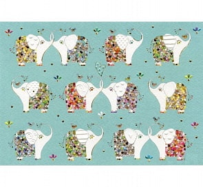 Открытка – Слоны в ряд (Turnowsky, MO5876T-3k)