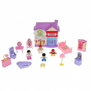 Дом для кукол с мебелью и фигурками, свет, звук (S454-H35292)