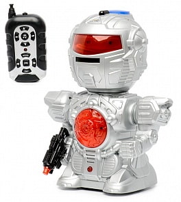 Робот на радиоуправлении, световые и звуковые эффекты, стреляет дисками, передвигается (Играем вместе, TT907-Rsim)