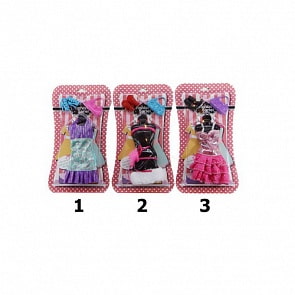 Набор одежды и аксессуаров для куклы высотой 29 см, 3 вида (Junfa Toys, 3313-A)