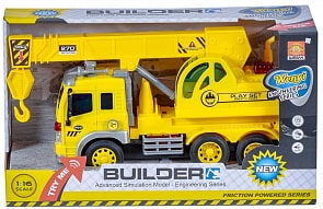 Автокран инерционный 1:16 – световые и звуковые эффекты (ABtoys, WY305S)