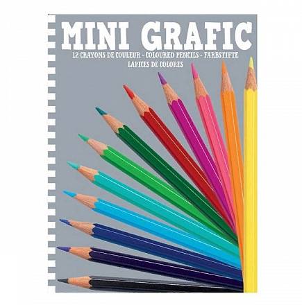 Набор цветных карандашей Mini Grafic, 12 штук 