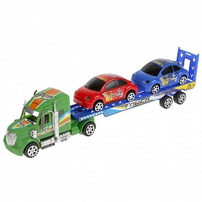 Трейлер инерционный с 2-мя машинками, разные цвета (1211A174) (ассортимент)