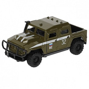 Машина АМН ВПК камуфляж 12 см двери и багажник открываются металлическая инерционная (Технопарк, AMNPICKUP-12-OL)