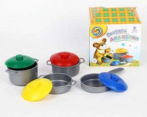 Посудка для кухни, 8 предметов (Строим вместе счастливое детство, 5030)