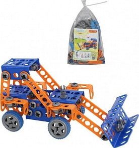 Конструктор Трактор-погрузчик, 141 элемент (Полесье, П-55064)