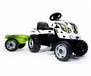 Трактор педальный Smoby XL с прицепом, пятнистый (Smoby, 710113)