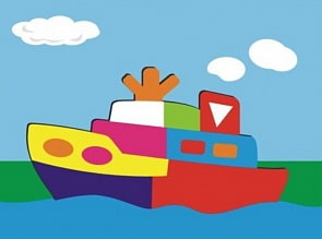 Деревянный пазл в рамке – Кораблик (Wooden Toys, DE12) Деревянный пазл в рамке – Кораблик (Wooden Toys, DE12)