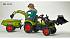 Трактор-экскаватор педальный с прицепом зеленый 219 см.  - миниатюра №2