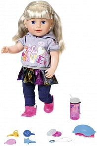 Интерактивная кукла Baby Born Сестричка-модница блондинка, 43 см., 2019г. (Zapf Creation, 824-603)