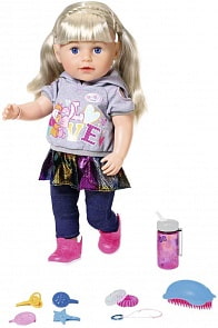 Интерактивная кукла Baby Born Сестричка-модница блондинка, 43 см., 2019г. (Zapf Creation, 824-603) Интерактивная кукла Baby Born Сестричка-модница блондинка, 43 см., 2019г. (Zapf Creation, 824-603)