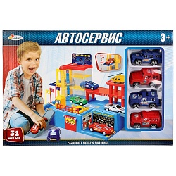 Автосервис с 4 машинками (Играем Вместе, B239399-R1) - миниатюра