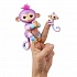 Интерактивная обезьянка Fingerlings – Вайолет с малышом, 12 см, звук  - миниатюра №1