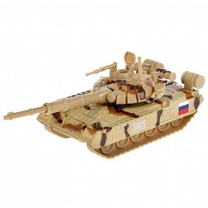 Танк T-90, 12 см, инерционный, подвижные детали (Технопарк, SB-16-19-T90-S-WB.19)