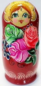 Матрешка 5 в 1, большая - Цветы, Эскиз 17, Розы (Техпроект, М05160317)