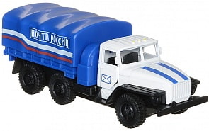 Машина металлическая инерционная – Урал - Почта России, 12 см (Технопарк, SB-15-35-T1-WB)