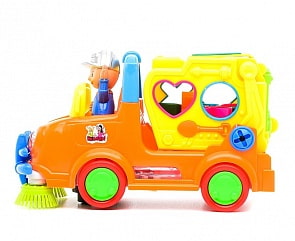 Машинка-сортер на батарейках, свет + звук, кузов поднимается (Играем вместе, B633237-Rsim)