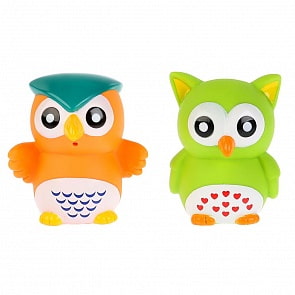 Игрушка пластизоль для ванной – Капитошка. Совы, 2 штуки, 6 см (Играем Вместе, LX18OW2-4)