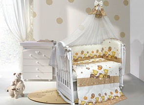 Комплект в кроватку - Мишутки, 7 предметов (Bombus, BOM_5373)