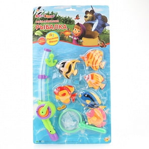 Игровой набор – Рыбалка «Маша и медведь» на батарейках, со светом и звуком (Играем вместе, B803208-R2sim)