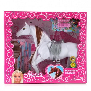 Лошадка «Мария», 29 см, с аксессуарами для волос (Карапуз, 8011-RUsim)