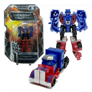 Робот-трансформер Звёздный защитник, 9 см, собирается в грузовик, блистер (1toy, Т59372)