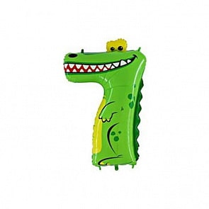 Шар полимерный - Цифра 7 - Крокодил, 91 см (Procos, 1207-1689)