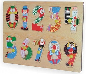 Деревянный пазл в рамке - Цифры (Wooden Toys, D26)