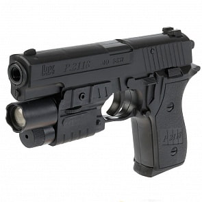 Пистолет с лазерным прицелом, фонариком, пульками (100000239)