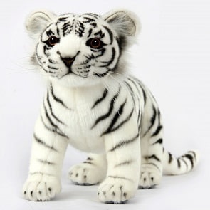 Мягкая игрушка – Тигренок стоящий, белый, 33 см (Hansa, 7306)