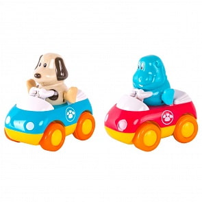 Набор - Зверушки на колесиках - Щенок и бегемотик (Hap-p-Kid, 217G)