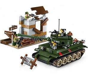 Конструктор с фигурками и аксессуарами – Танк, 380 деталей (Enlighten Brick, BRICK1711 (20)