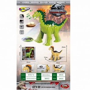 Динозавр свет + звук, разные цвета (B1612349) (ассортимент)