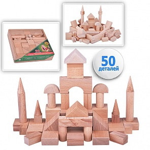Конструктор деревянный, 50 деталей (Престиж-игрушка, К2251) Конструктор деревянный, 50 деталей (Престиж-игрушка, К2251)