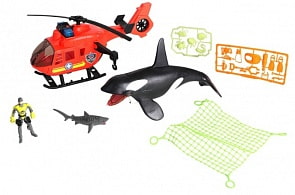 Игровой набор - Касатка с вертолетом (Chap Mei, 549202)
