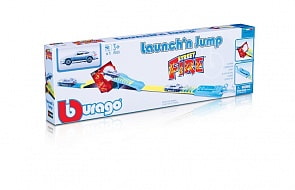 Игровой набор – машина (масштаб 1:43) с треком, трамплином и пусковым устройством (Bburago, 18-30284)