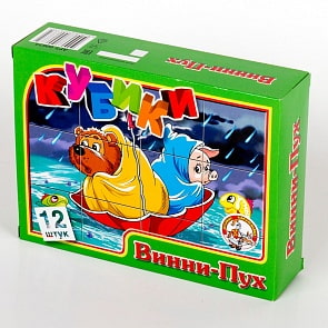 Кубики - Винни-Пух, 12 штук (Десятое королевство, 00673ДК)